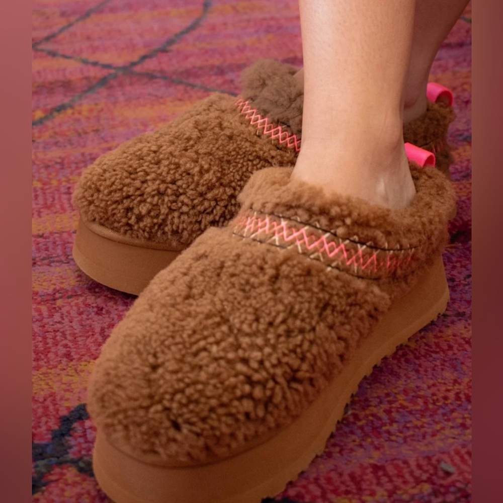 ❤️🤎BNIB UGG: Tazz Braid in Hardwood Platform Slipper - Womens 6❤️🤎 - Picture 1 of 6